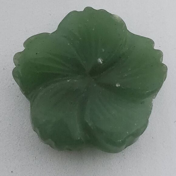Carved Aventurine Flower Bead - Picture 1 of 2